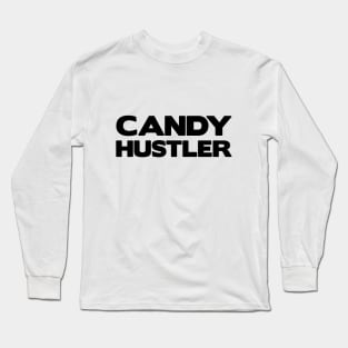 Funny Halloween Candy Hustler Typeface Print Long Sleeve T-Shirt